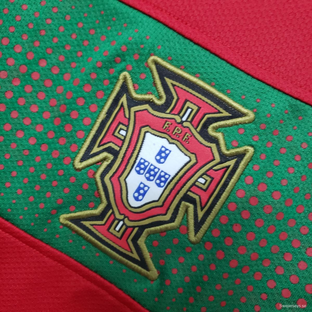 2010 Portugal red Camisa de futebol retro Soccer Jersey