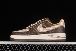 LV x NIKE Air Force 1'07 Low co-branded custom low-top casual sneakers