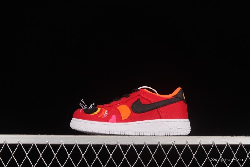 NIKE Air Force 1'07 TD New Year Tiger Canvas Size Kids DQ5072-601