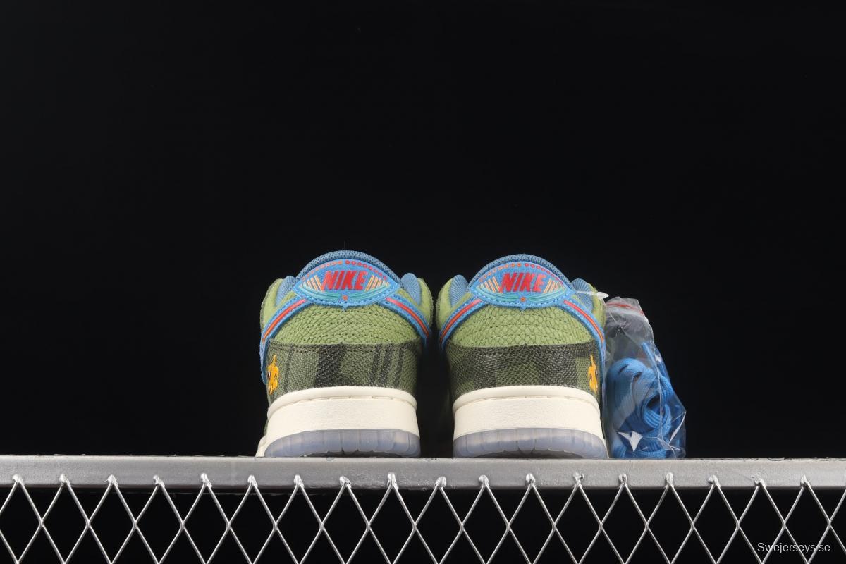 NIKE DUNK Low Siempre! Familia Green lizard Day of the Dead SB smashing rebounds sports shoes DO2160-335