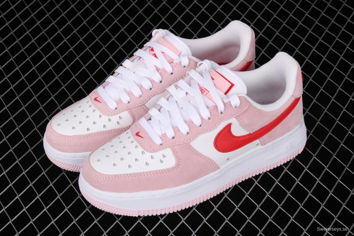 NIKE Air Force 11607 QS Pink Valentine's Day PEACEMINUSONE same style DD3384-600