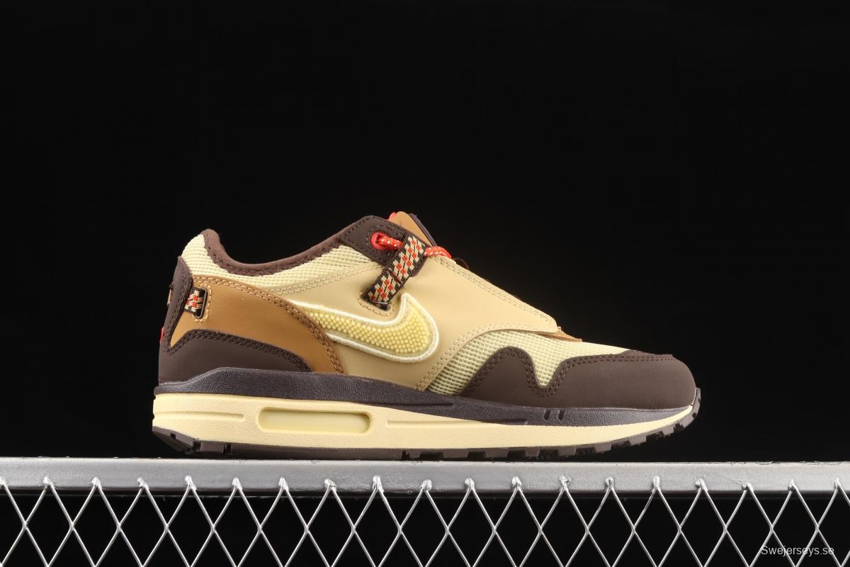 Travis Scoot x Nike Air Max 1 joint beige vintage casual running shoes DO9392-200