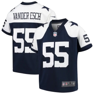 Youth Leighton Vander Esch Navy White Alternate Player Limited Team Jersey