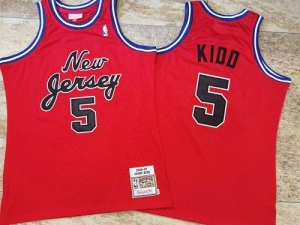 Men's Jason Kidd Red Retro Classic Team Jersey