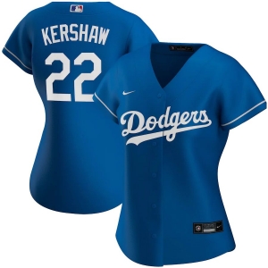 Women's Clayton Kershaw Royal Alternate 2020 Player Team Jersey