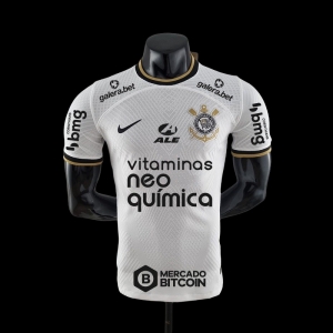 Player Version 22/23 All Sponsors Corinthians Home Soccer Jersey