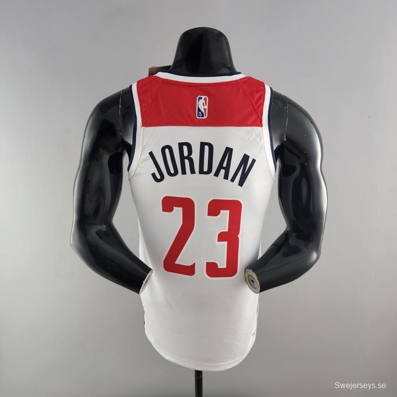 75th Anniversary JORDAN #23 Wizards Black Red White NBA Jersey