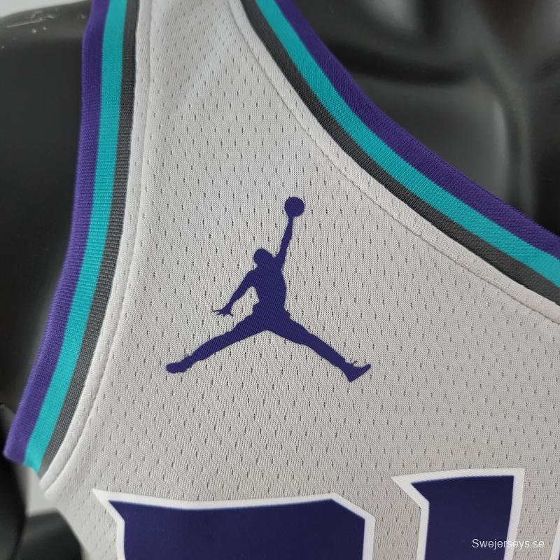 2019 Ball #1 Charlotte Hornets Grey NBA Jersey