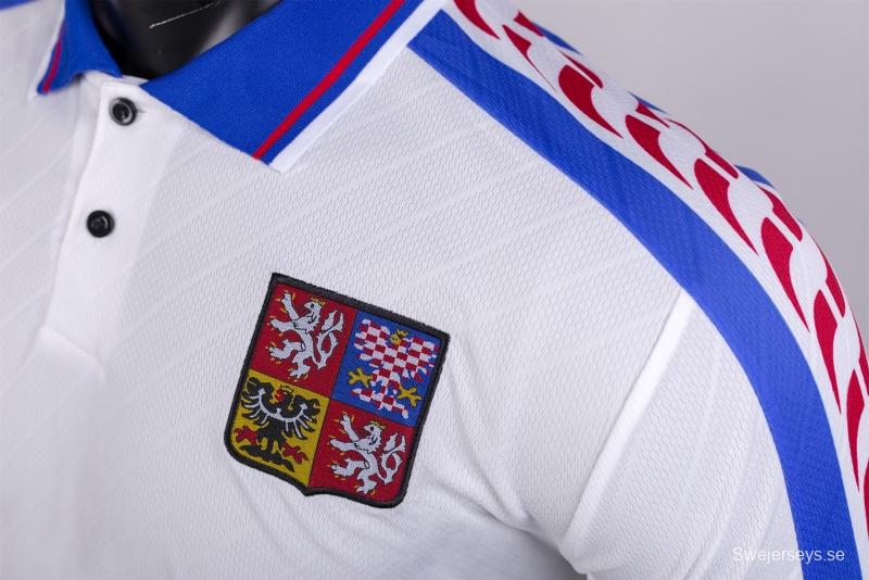 Retro 1996 Czech Republic  Away Soccer Jersey