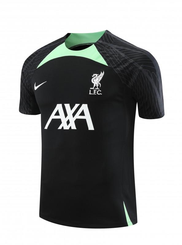 23-24 Liverpool Black Green Short Sleeve+Shorts