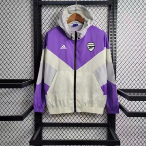 23-24 Arsenal White Purple Windbreaker