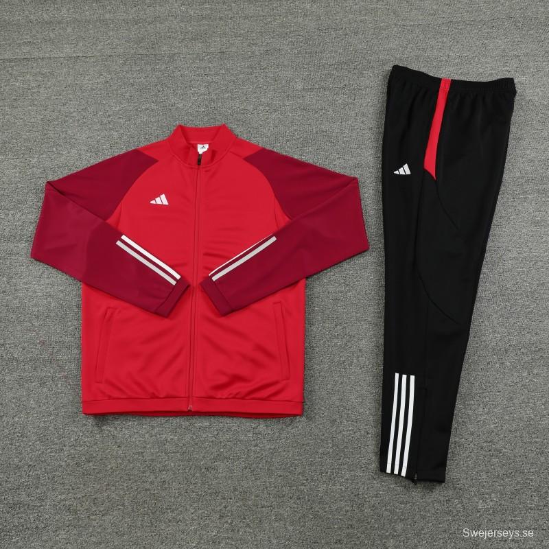 23/24 Adidas Wine Full Zipper Jacket+Pants