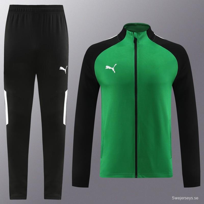 23/24 PUMA Black/Green Full Zipper Hooide Jacket+Pants