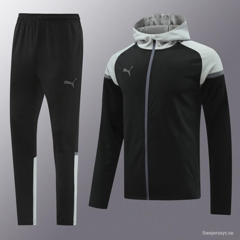 2024 Puma Black/Grey Full Zipper Jacket +Long Pants