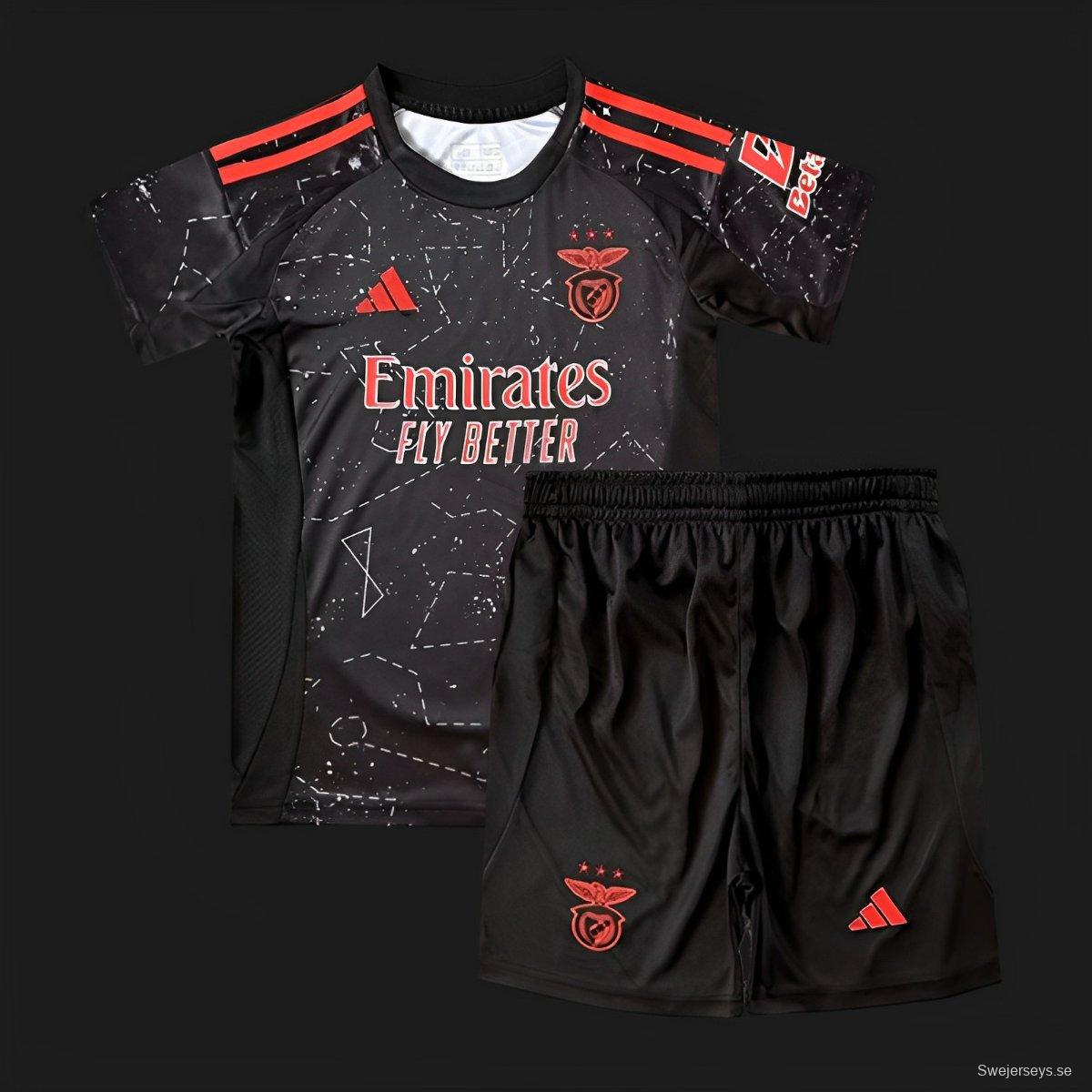 24/25 Kids Benfica Away Black Jersey